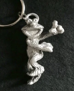 Pewter ELMO Muppets Sesame Street Kids Silver Metal Keychain N - Picture 1 of 1
