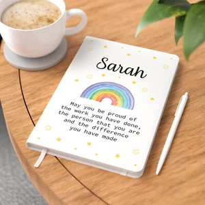 PERSONALISED Leaving Gifts For Colleague Friend Women Retirement Notebook + Pen - Picture 1 of 4