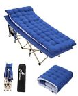  Cots for Sleeping, Camping Cots for Adults with Mattress Max Load 1 Blue+blue