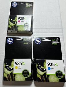 Genuine HP 935XL Cyan Yellow Magenta Tri Color Ink Cartridges Sealed Exp 9/2017 - Picture 1 of 17