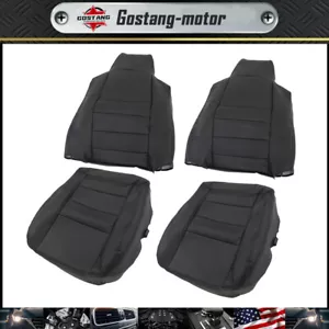For 2002-2007 Ford F250 F350 Super Duty Lariat Driver Passenger Black Seat Cover - Bild 1 von 18