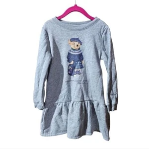 POLO RALPH LAUREN Teddy Bear Sweater Dress - Size 5 - Picture 1 of 8