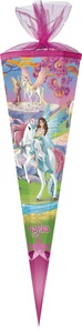 Nestler Schultüte 85cm sechseckig mit Tüll Schleich Bayala 2 Pegasus