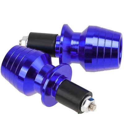 2x Contrappesi manubrio scooter stabilizzatore bilancieri moto 7/8 22MM BLU BLUE - Immagine 1 di 3