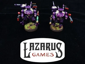 Warhammer 40k Imperio Tau T'au - XV8 Trajes de batalla de crisis (plástico pintado fuera de circulación) - Imagen 1 de 8