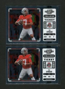 DUE (2) 2023 Panini Cronache DP - #2 C.J. Stroud [Biglietto Collegio Ottico] Lotto RC - Foto 1 di 2