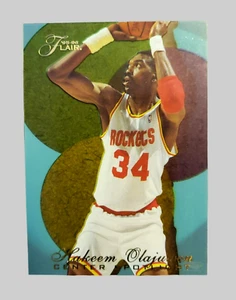 1995-96 Flair HAKEEM OLAJUWON Center Spotlight NBA Acetate Card#4 Houston Rocket - Picture 1 of 10