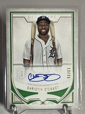 2019 Topps Definitive Rookie Auto Christin Stewart Green /25