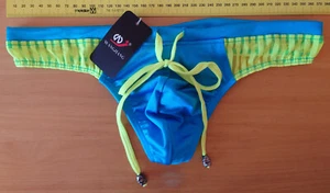Herren Bade String v.ChuanLangWJ türkis/gelb Gr. XL Neuware m.Etikett - Bild 1 von 2