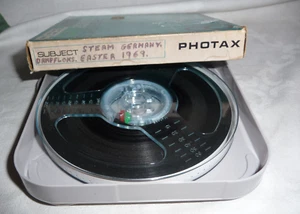 Steam train home movie RARE Super8 colour 5" 200ft reel GERMANY DAMPFOLKS 1969 - Picture 1 of 2