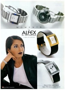 1998 Moments by Alfex Print Ad, 90's Luxury Stylish Watches Modern Stainless - Picture 1 of 1