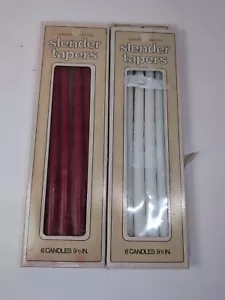2 juegos de conos delgados American Greetings vintage, 6 velas 9 1/2 pulgadas - Imagen 1 de 4