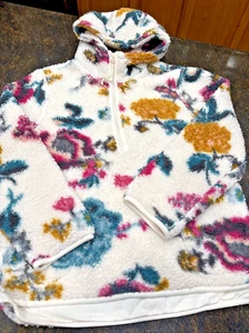 Anthropologie Saturday Sunday Thick Fuzzy Fleece Hoodie Sweatshirt Size Small - Picture 1 of 13