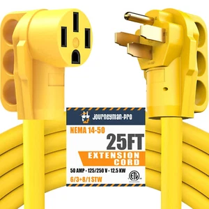 Cable de extensión para autocaravana de 25 pies 25 pies 50 A a prueba de lluvia para autocaravana cámper - Imagen 1 de 7