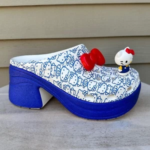 Zueco Crocs HELLO KITTY 50 Aniversario Azul Brillo Sirena Mujer 13 Hombres 11 - Imagen 1 de 14