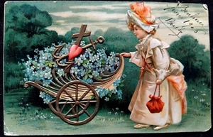 N°790/41  1  Carte Postale Ancienne Gaufrée Chromo  Ecrite - Imagen 1 de 2