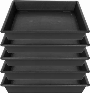 Square Plant Saucer 5 Pack 8 10 12 14 16 18 20 Inch, Flower Pot No Holes Plant D - Picture 1 of 12