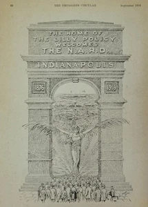1916 The Home Of Lilly Policy Welcome NARD Indianapolis Antique Cover Drugist - Bild 1 von 1