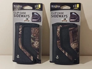 Lot of 2 Nite Ize Clip Case Sideways Large Mossy Oak Camo Phone Holster New - Picture 1 of 11