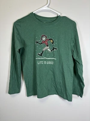 Life Is Good Fútbol en la Nieve Niños Talla 10 Verde Manga Larga  Foto 1 de 3