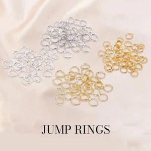 20Pcs Pure Solid 14K Yellow Gold Lucky Round Rings For Bracelet Or Chain 3 mm - Picture 1 of 3