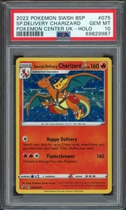 Special Delivery Charizard Pokemon Center UK Holo Promo SWSH075 PSA 10 GEM MINT - Picture 1 of 2