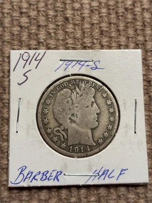 1914 S Barber Half Dollar / Low Mintage of 992,000 - Image 1 of 2