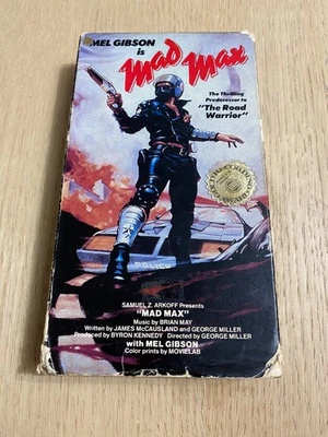 Mad Max VHS Movie Tape Mel Gibson 1979 1983 Vestron Video Action Road Warrior - Image 1 of 4