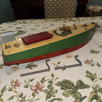 Винтажные игрушечные часы orkin craft рабочий мотор лодка - Изображение 1 из 4