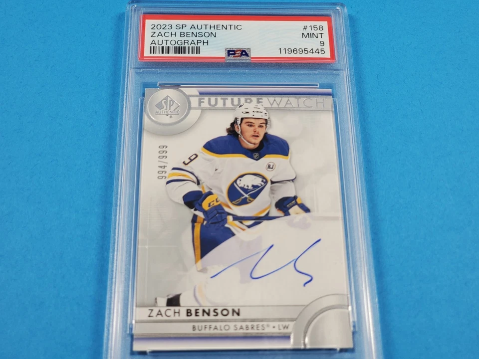2023-24 SP AUTHENTIC ZACH BENSON FUTURE WATCH ROOKIE AUTO SIGNATURE PSA 9 MINT - Image 1 of 4