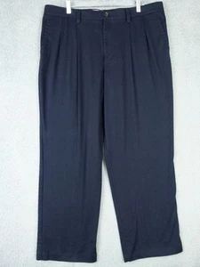 Dockers Mens 38x29 Blue Classic Fit Pleated Dress Pants Cotton Blend - Picture 1 of 7