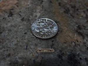 Barra espaciadora plana de 2 hilos de oro amarillo de 14k - Imagen 1 de 1
