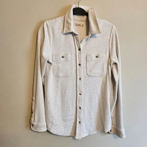 Faherty Legend Pullover Shirt cremeweiß hellgrau kleiner Button Down Kragen - Bild 1 von 7