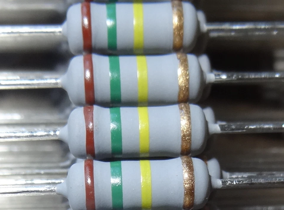 YAGEO 4 pcs 150k ohms 1W metal oxide resistors. , RSF100JT52-150K