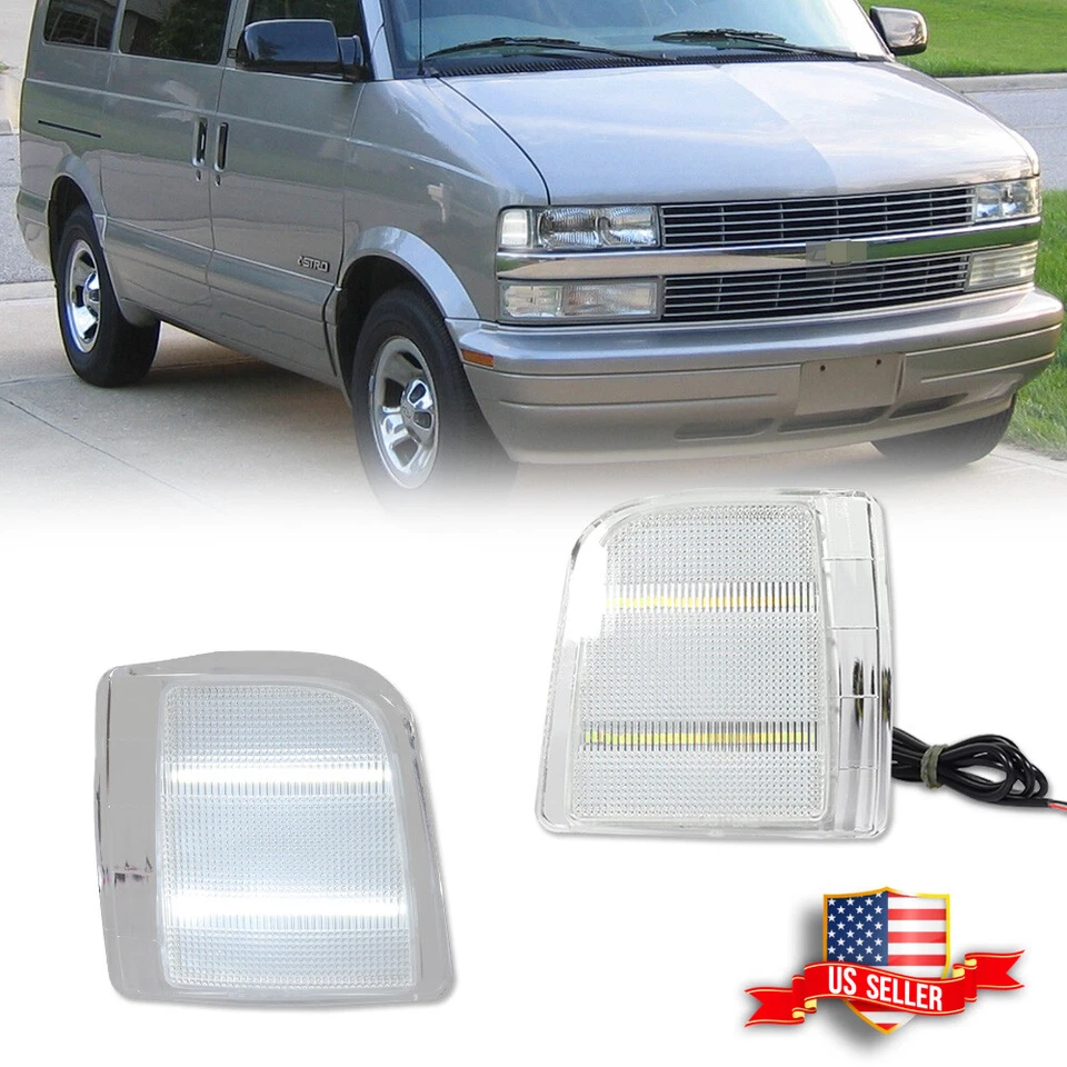 Luces de esquina laterales LED blancas transparentes de 2 piezas para Chevrolet Astro GMC Safari 1995-2005 Foto 1 de 4