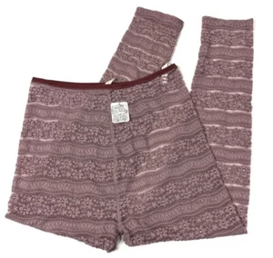 Intimately Free People NWT Small Leggings Pants Lace Mauve Purple Pink S - Picture 1 of 6