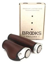 Brooks Ergon GP1 Leather Bicycle Lock-On Ergo Handlebar Grips 130mm/100mm Brown