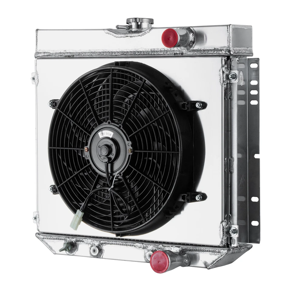 4-Row Aluminum Radiator Fan Shroud For 1967~1970,1968 Ford Mustang Falcon V8 - Imagem 1 de 4