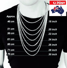 3-10mm Men's 316l Stainless Steel Silver Curb Link Nk Necklace Chain Wholesale