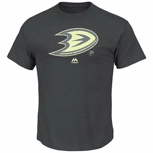NHL Anaheim Ducks Boys Size Medium Glow Logo Gray Tee Shirt - Picture 1 of 1