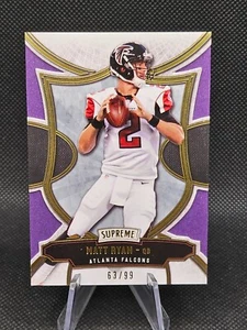 2015 Topps Supreme Violet 63/99 Matt Ryan #37 Atlanta Falcons - Picture 1 of 2