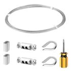1.5Mm Wire Cable Clamps 7X7 Strands Cable Wire Kit Wire Rope Cable  Garden