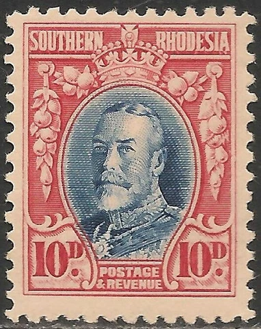 Southern Rhodesia #25 (SG #22) VF MINT VLH - 1931 10p King George V Cover