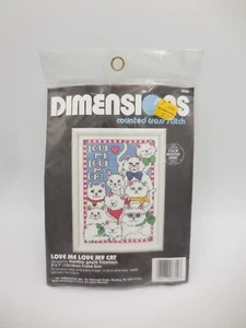 Dimensions Counted Cross Stitch "Love Me Love My Cat" no 6609 - Picture 1 of 3