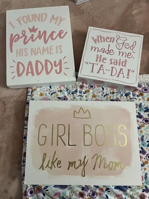 Baby Girl Signs For Nursery - Image 1 of 2