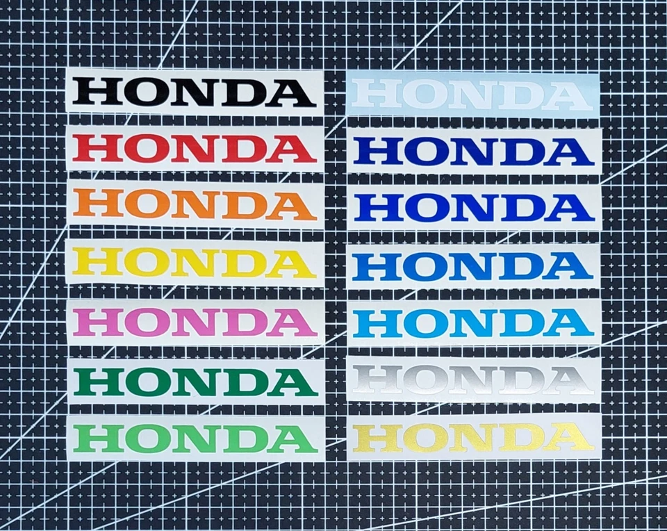 2 x HONDA  Motorbike - Vinyl Decal Sticker ( MULTIPLE SIZES and  COLOURS ) - Image 1 of 3
