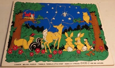 Connor Melody Puzzle Twinkle Little Star Music Musical Wooden Tray 8408-2 Works! - Image 1 of 4