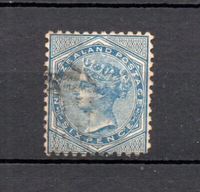 Nueva Zelanda 1878 Antiguo 6 Penny Victoria Sello (Michel 48 D) Bonito Usado Foto 1 de 2