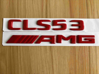 Emblema insignia maletero trasero letras número AMG ROJO BRILLANTE 3D CLS53 para Mercedes Benz Foto 1 de 4