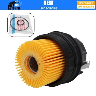 Cubierta de carcasa de filtro de aceite y filtro de aceite compatible para Lexus GS460 LS460  Foto 1 de 4